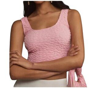 Anthropologie Large Women's Tank Cropped Soft Pink NWT